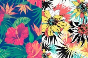 tela flores sublimada